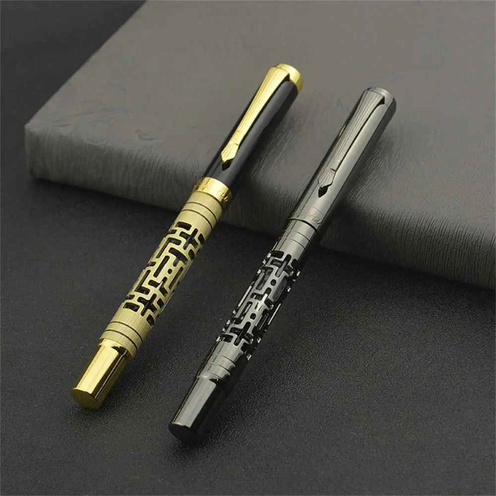 Penne Stilografiche Scavate Scrittura A Mano Penna A Inchiostro Da Scrittura Liscia F Pennino 0.5Mm Penne Stilografiche In Metallo Cancelleria Per Stu