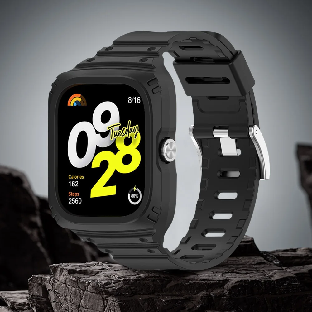 2 In 1 Per Redmi Watch 4 Case + Strap Sweatproof Smart Watch Protector Shell And Band Watch Band Strap + Custodia Protettiva