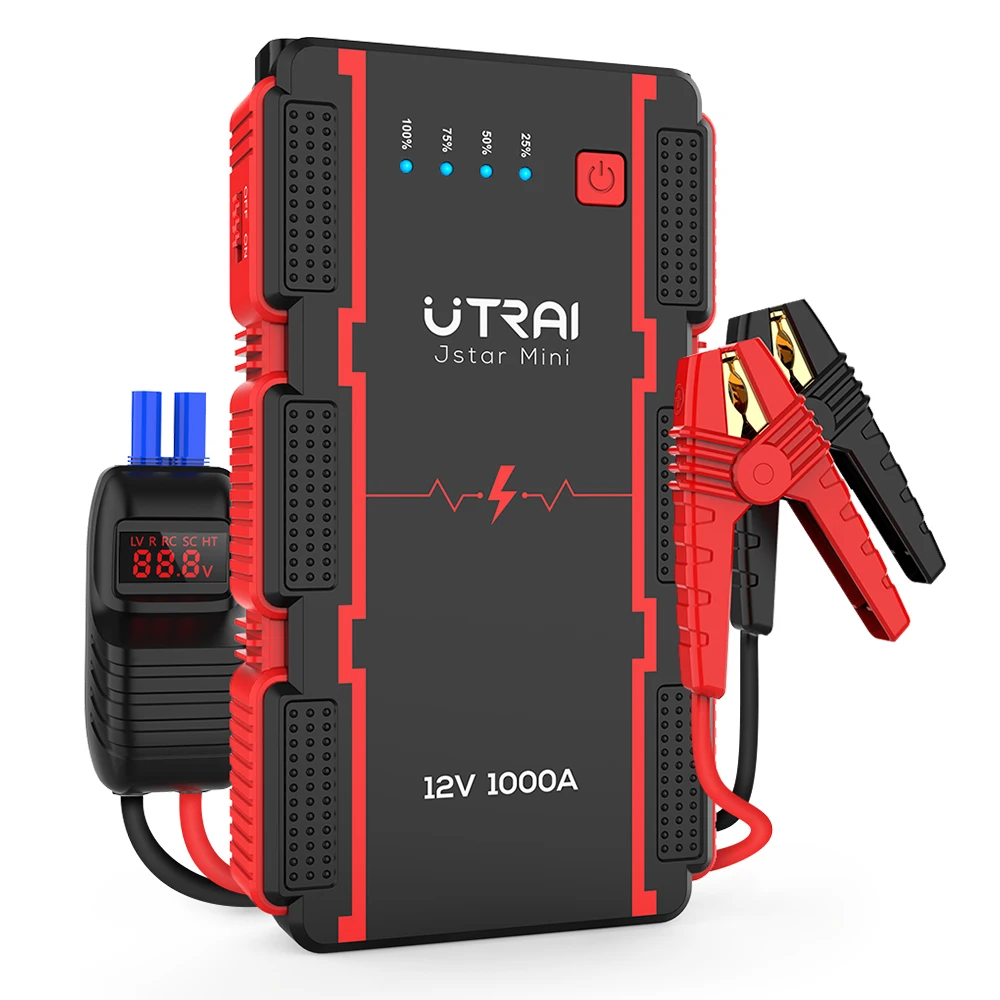 Utrai 1000A Car Jump Starter Power Bank Dispositivo Di Avviamento Di Emergenza Portatile Auto Car Battery Booster Mini Dispositivo Di Avviamento