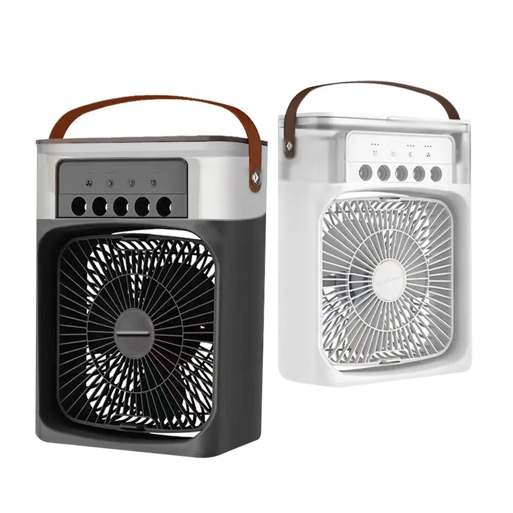 Mini Condizionatore D'Aria Usb Water Mist Fan 7 Colori Led Light Umidificazione Fan Home Spray Air Fan Desk Air Cooler Ventola Di Raffreddamento