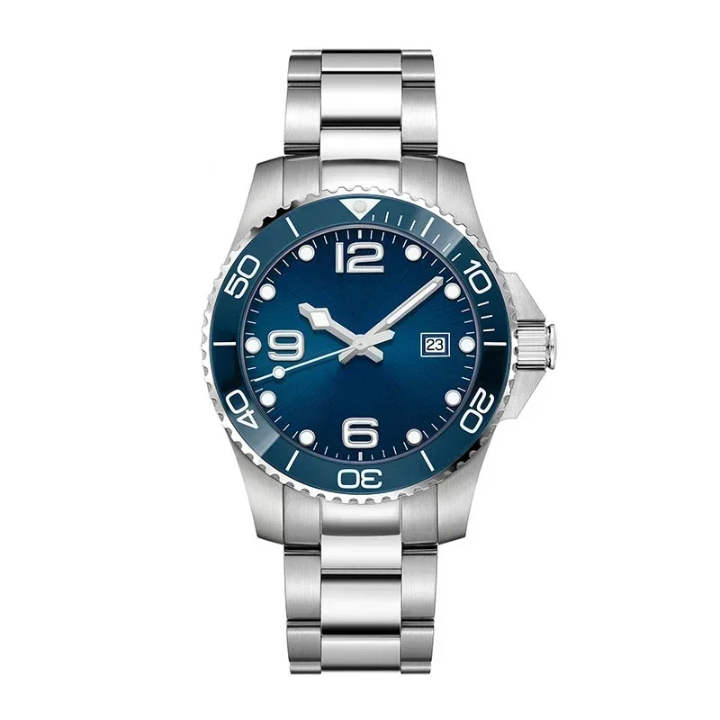 Luxury New Concas Diving Orologio Meccanico Gentleman Mens Automatic Self Wind Blue Ceramic Bezel Sapphire Glass Sports