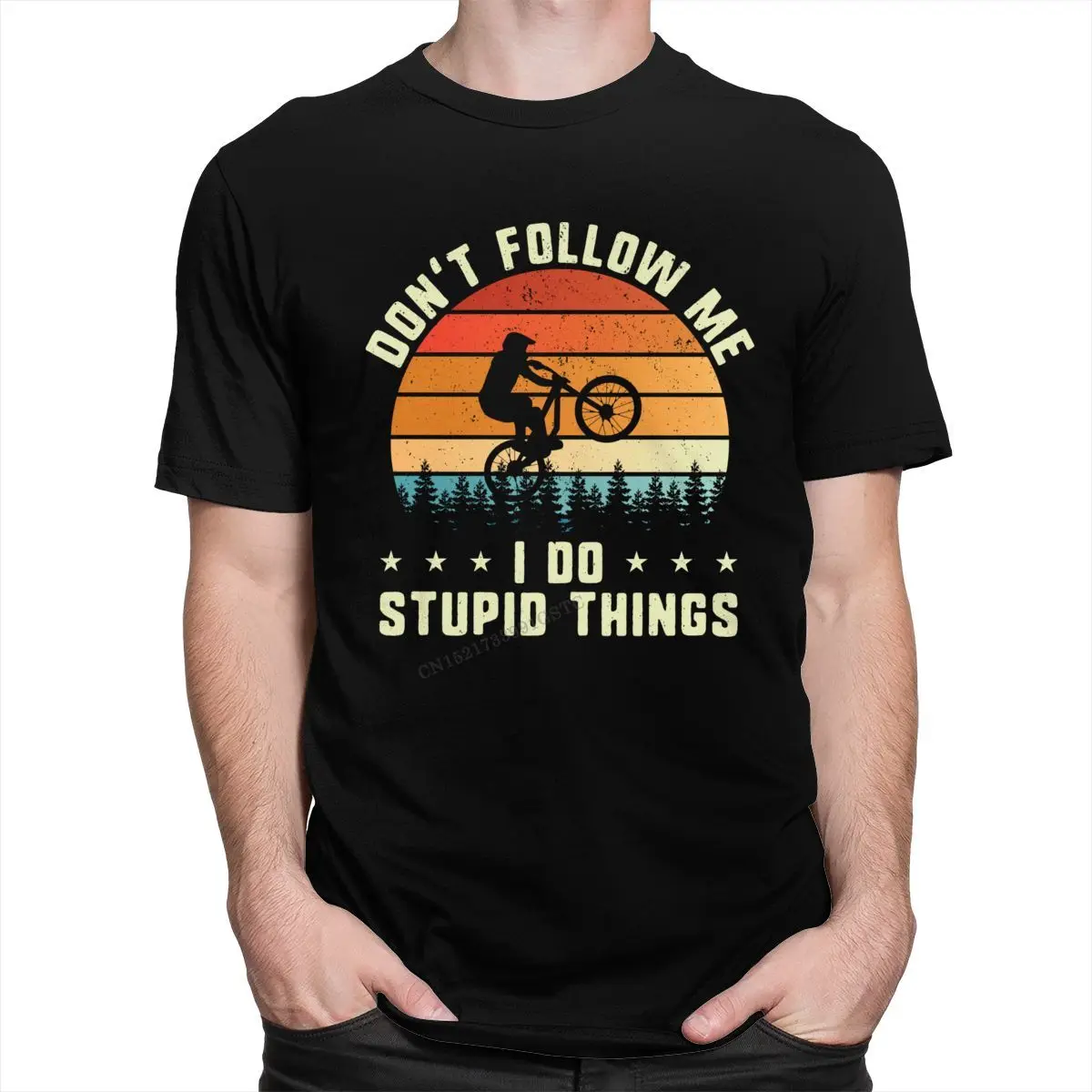 Don Not Follow Me I Do )Things Top T Shirt Uomo Pre-Shrunk Cotton Mountain Bike Bike Tee T-Shirt Festa Della Mamma Camisas