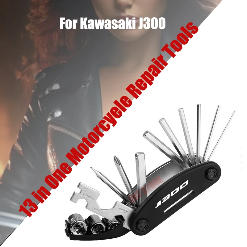 Per Kawasaki J300 Mtb Mountain Cycle Presa Portatile Chiave Multiuso Bicicletta Multi Tool Cacciavite Moto Bike Allen Fi