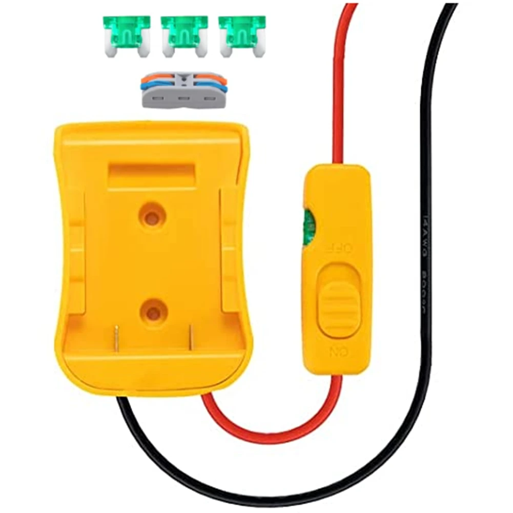 Adattatore Ruota Di Alimentazione Per Adattatore Batteria Dewalt 20V Kit Convertitore Batteria 18V Per Dewalt Dcb205 Dcb206 Dcb203
