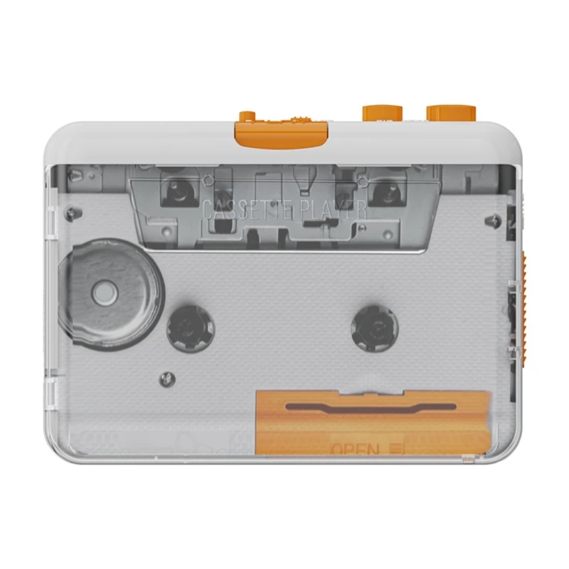 218 Cassette Tape Lettore Cassette Usb Walkman Grigio Trasparente Nastro Per Mp3