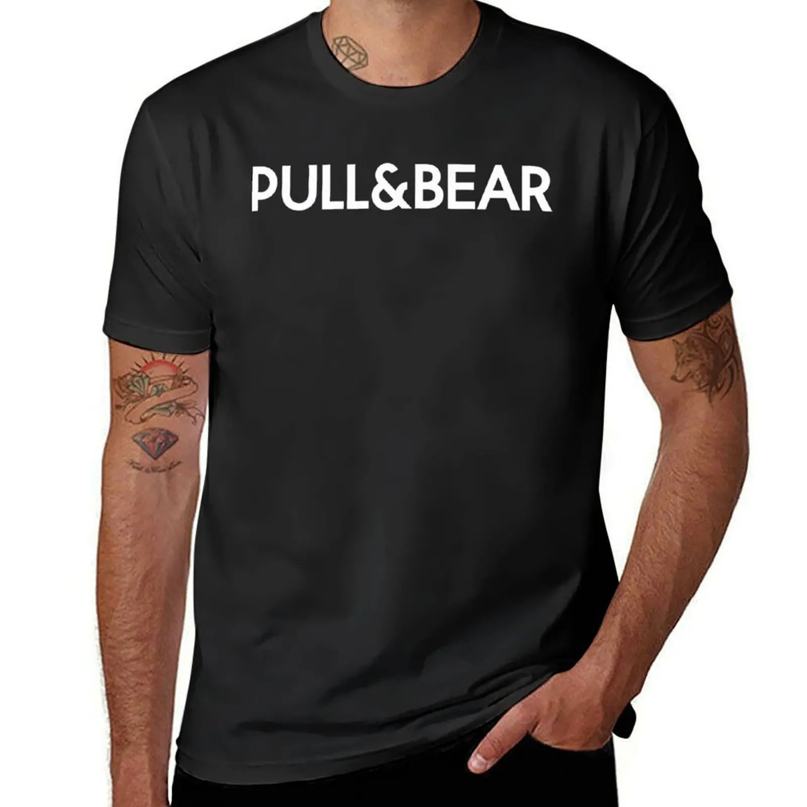 Pull Bear T-Shirt Tees Heavyweights Funnys Designer T Shirt Uomo