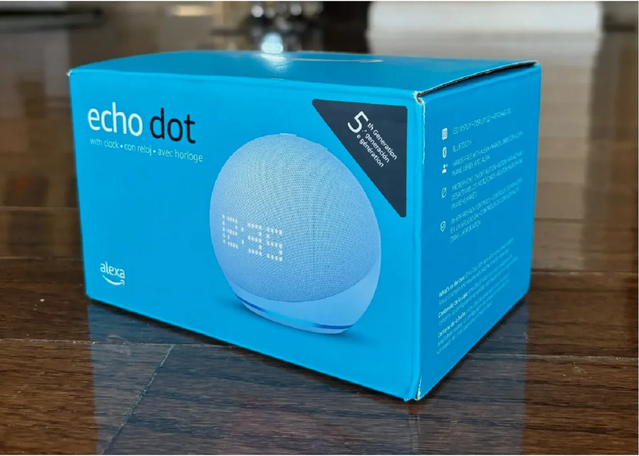 Promo Echo Dot 5Th Gen Smart Speaker Con Orologio Altoparlante Portatile Wireless Alexa