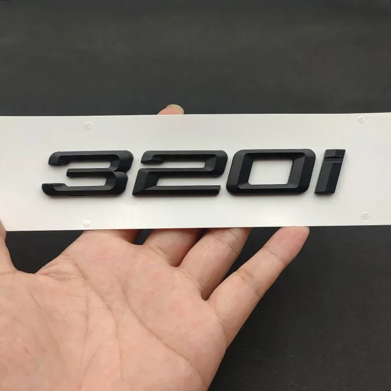3D Abs Chrome Black Car Rear Trunk Letters Sticker 320I Emblem Logo Decal Per Bmw 320I F30 E46 E90 G20 Accessori Auto