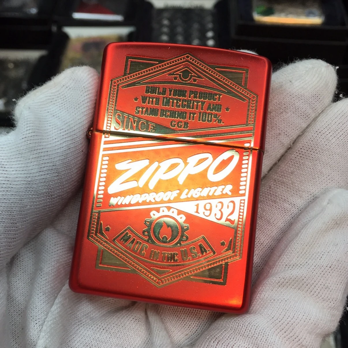 Zippo Lighter Red Ice It Works Design Collection In Box