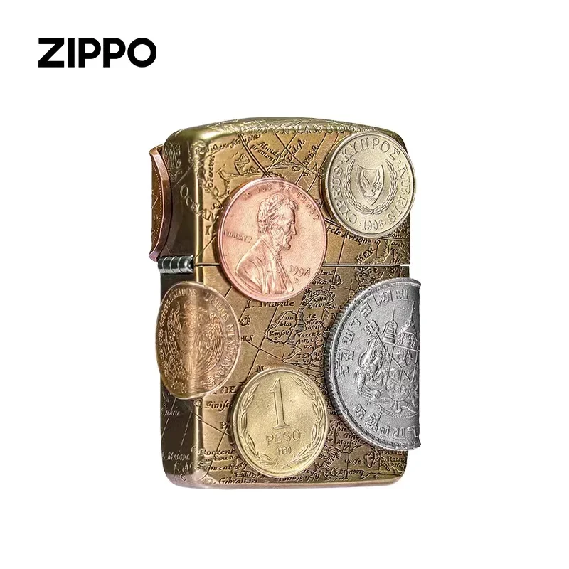 Accendino Zippo 1941 Coin Design Collezione Antivento In Scatola