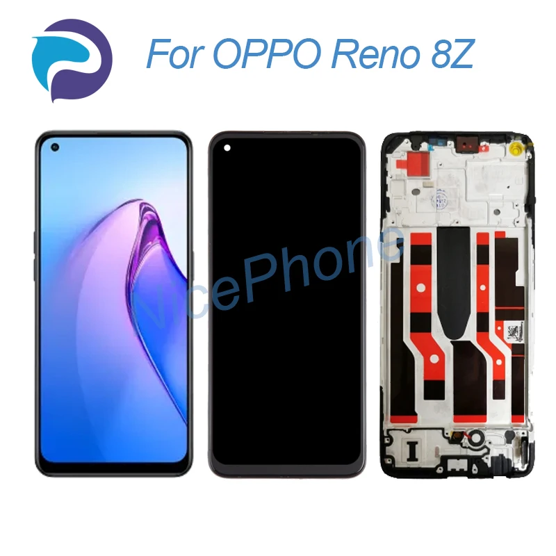 Per Oppo Reno 8Z Schermo Lcd + Touch Digitizer Display 2340*1080 Reno 8Z Display Lcd