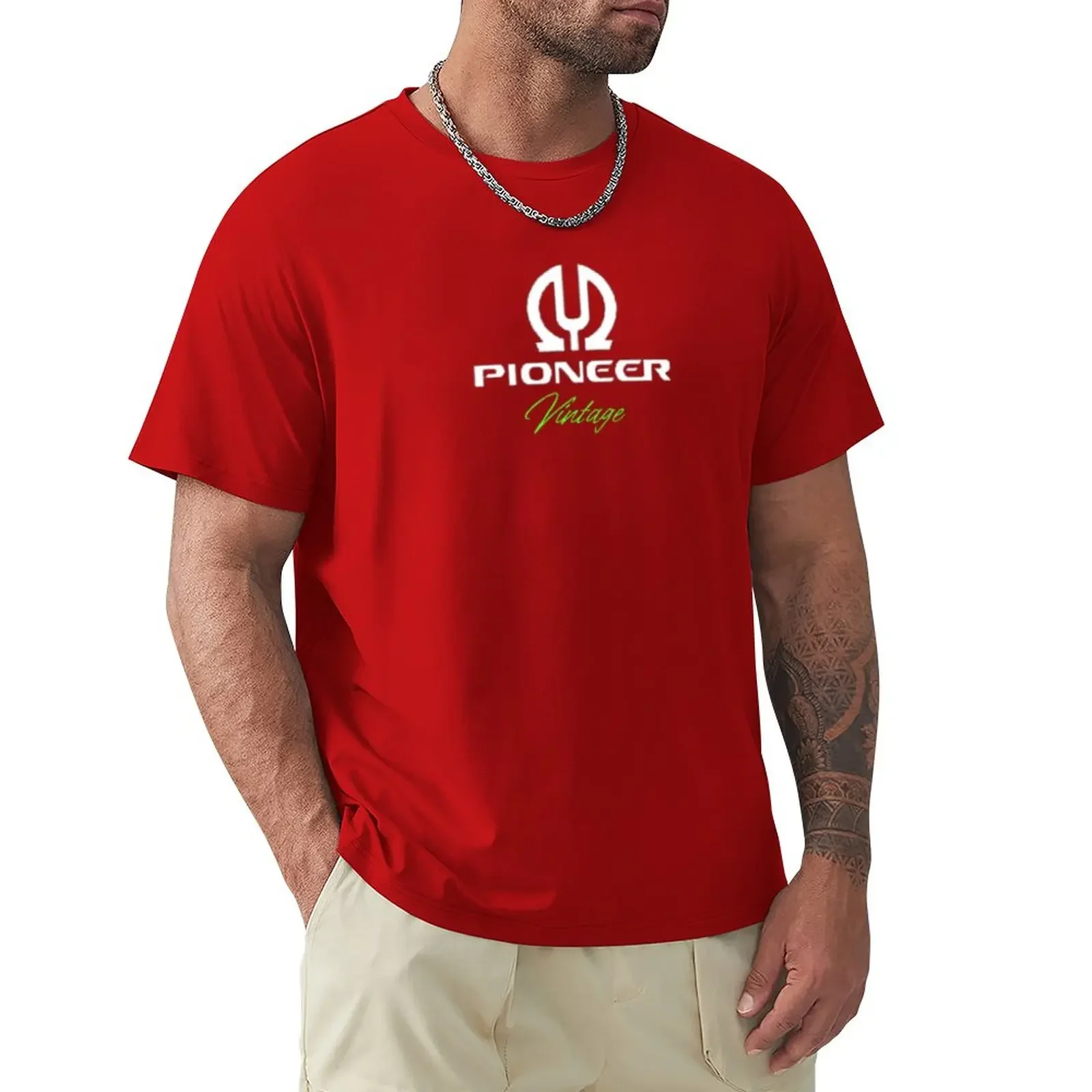 T-Shirt Vintage Pioneer Abbigliamento Estivo Magliette Oversize T-Shirt Per Uomo