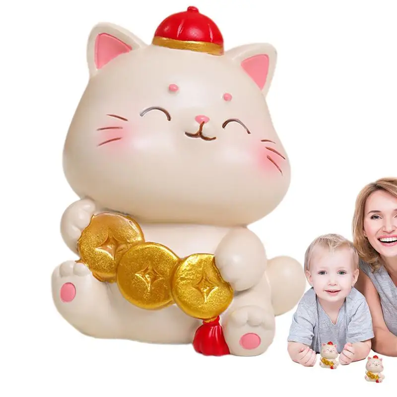 Maneki Neko Statue Lucky Cat Ornaments Figurine Da Collezione Figure Carine E Personaggi Degli Animali Collezione Di Figure Fortune Deco Per