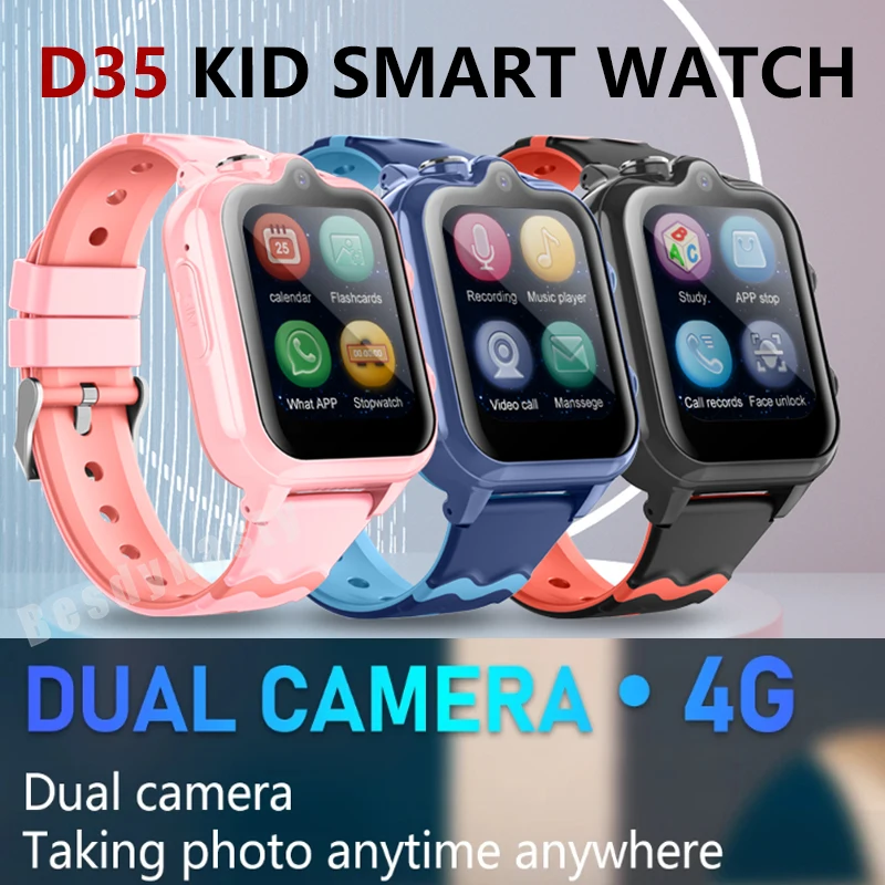 D35 Smart 4G Remote Dual Camera Gps Wi-Fi Kids Smart Watch Video Call Monitor Tracker Posizione Whatsapp Android Phone Watch