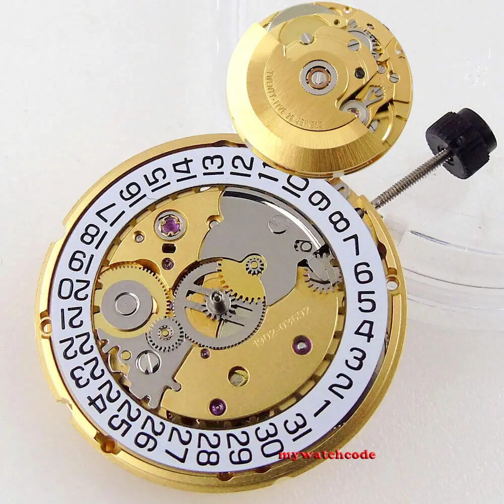 25 Gioielli 28800 Bph Golden Pt5000 Sostituzione Movimento Automatico Eta 2824-2