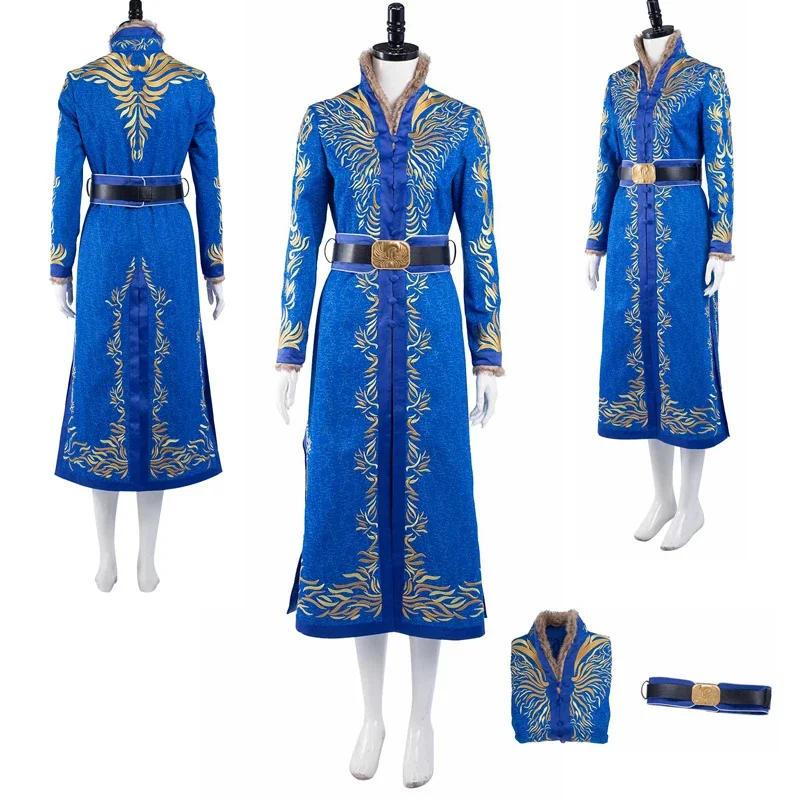 Alina Starkov Costume Cosplay Shadow Cos Bone Role Play Outfit Donna Blue Dress Long Coat Belt Set Completo Halloween Carnival Suit
