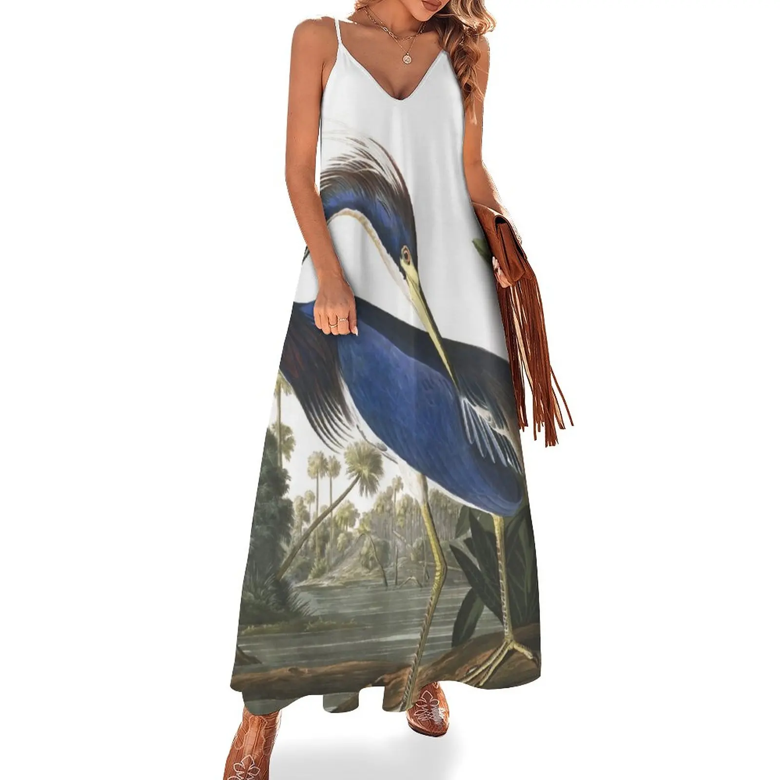Tricolore Heron - John James Audubon Abito Senza Maniche Abiti Lunghi Abiti Donna Estate 2023