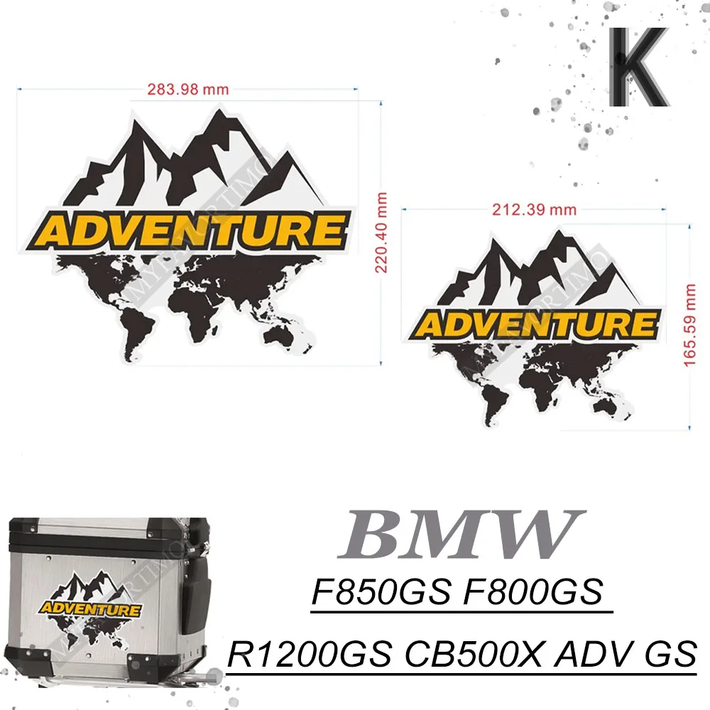 Adventure Moto Top Side Box Custodie Panniers Bagagli Adesivi In Alluminio Decalcomania Per Bmw F850Gs F800Gs R1200Gs Cb500X Adv Gs