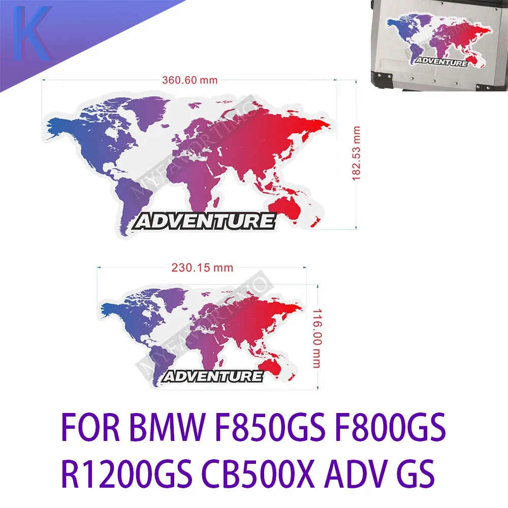 Per Bmw F850Gs F800Gs R1200Gs Cb500X Adv Gs Adventure Moto Top Side Box Custodie Panniers Bagagli Adesivi In Alluminio Decalcomania