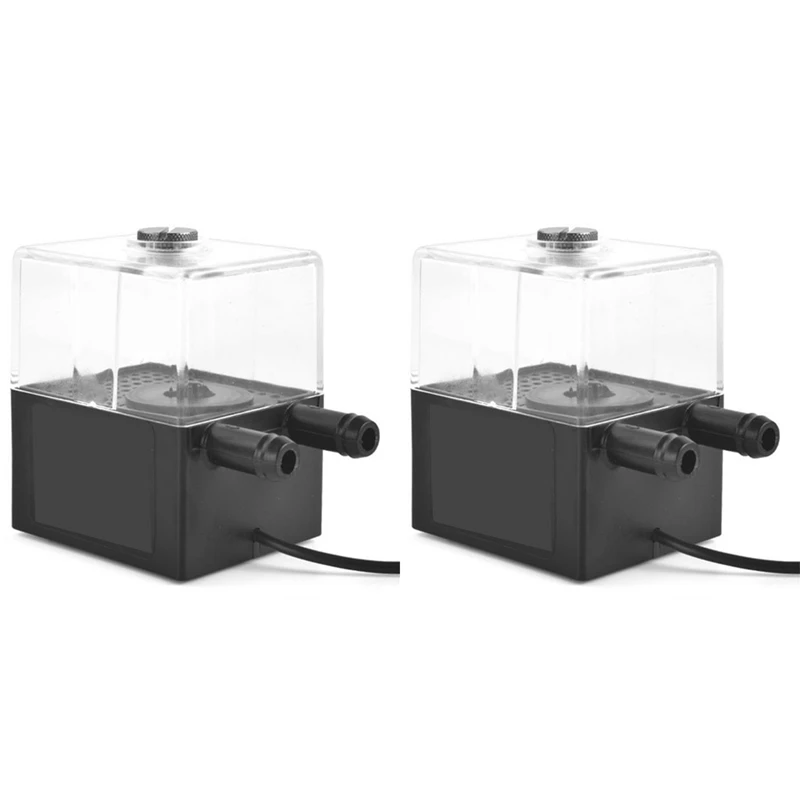2X Set Pompa Acqua Ultra-Silenziosa Sc-300T Per Pc Cpu Sistema Di Raffreddamento A Liquido Dc 12V 4W 150Ml Serbatoio Acqua Piccolo 3P