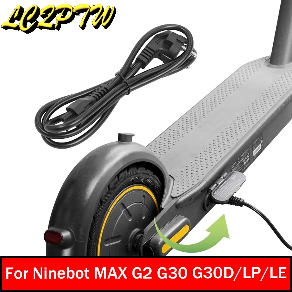 Cavo Di Ricarica Per Ninebot Max G2 G30 G30D/Lp/Le G65 Smart Battery Power Charge Line Eu Us Uk Plug Accessori Di Ricambio