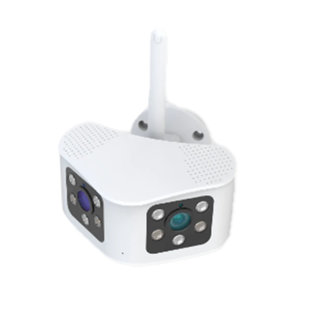 4K 8Mp Dual Lens Wifi Ip Camera Outdoor 180 ° Ultra Wide View Angle Panoramic Human Detect Cctv Camera (6Mp) Eu Plug