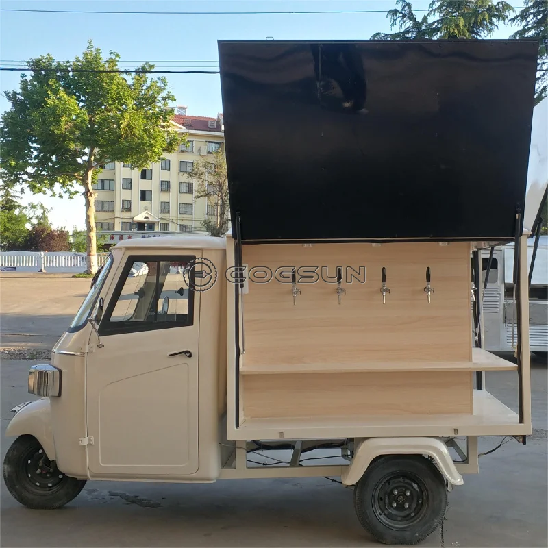 Piaggio Ape Food Truck Full Equipment Mobile Kiosk Bar Truck Ice Cream Coffee Snack Food Trailer Kitchen Catering Van
