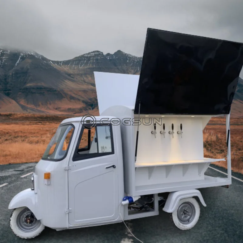 Piaggio Ape Food Truck Full Equipment Mobile Kiosk Bar Truck Ice Cream Coffee Snack Food Trailer Kitchen Catering Van