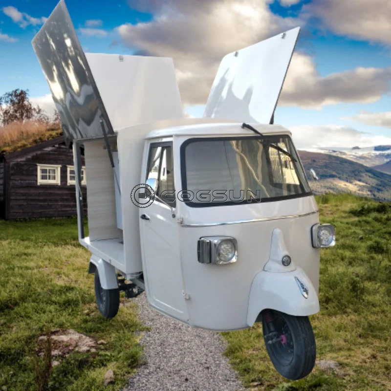 Outdoor Street Beer Bar American Standard Food Truck Burger Hot Dog Snack Vending Cart Piaggio Ape Tuktuk Food Truck In Vendita