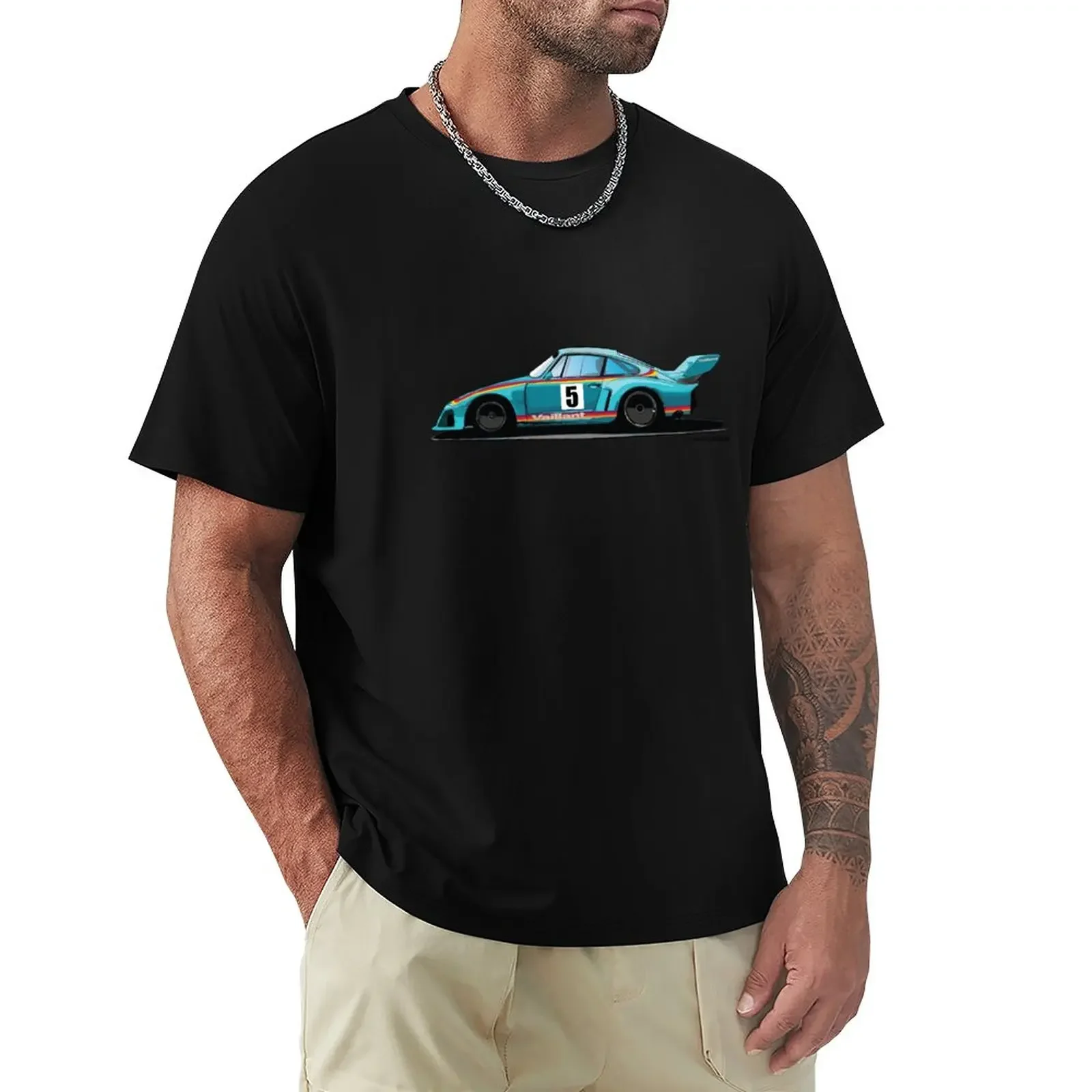 9:35 T-Shirt Vaillant Ragazzi Bianchi Sudore Anime Oversize T-Shirt Uomo
