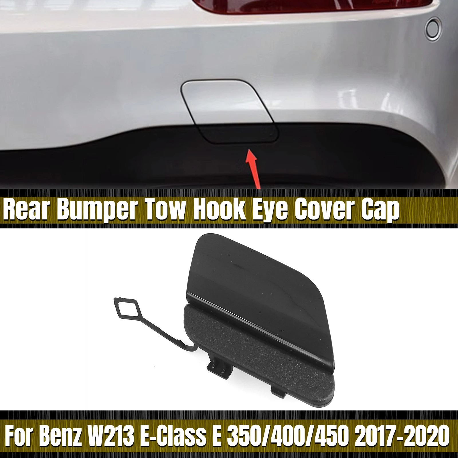 Paraurti Posteriore Gancio Di Traino Tappo A Occhiello Rimorchio Copertura Traino Per Mercedes Benz W213 Classe E E350 400 450 2017 2018 2019 2020