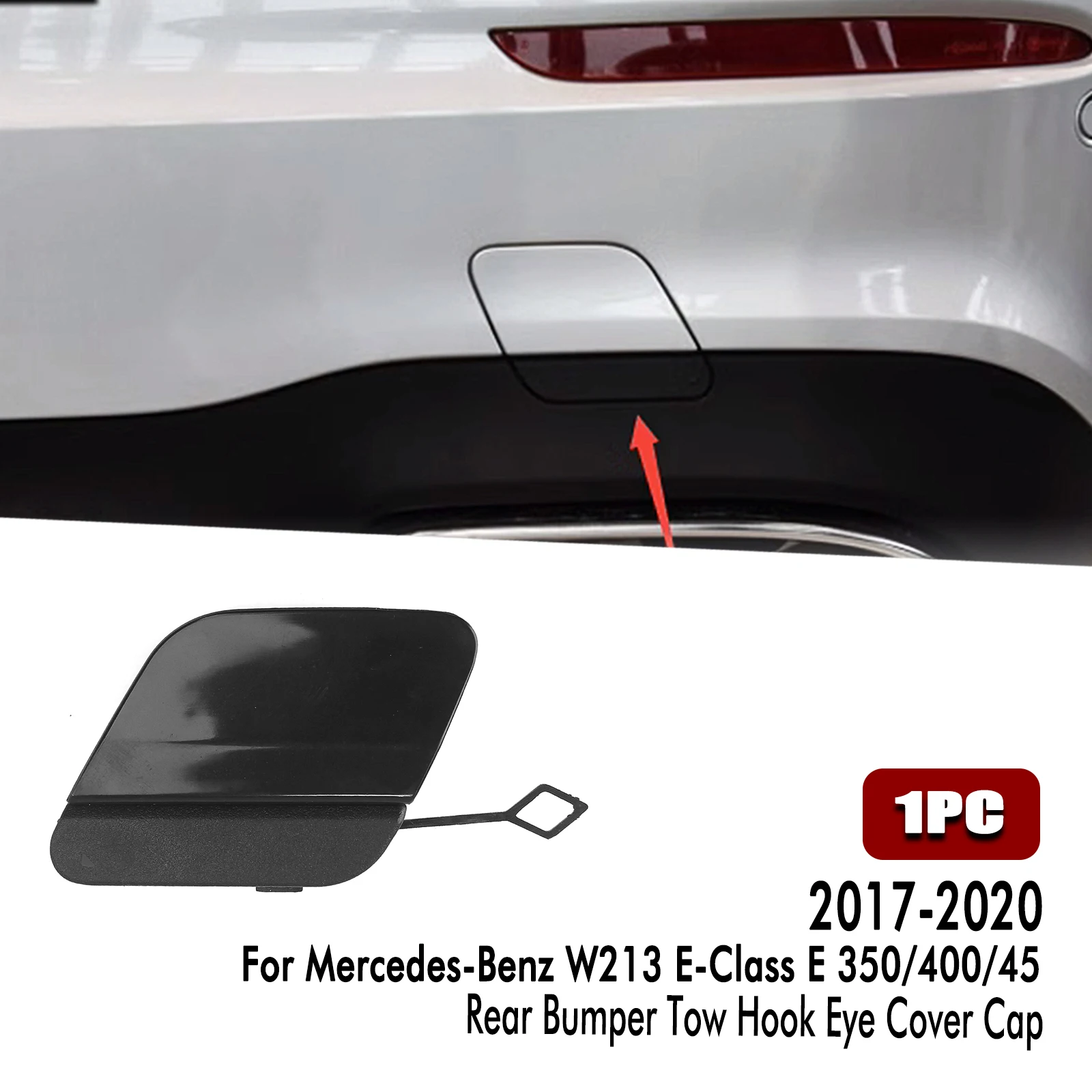 Paraurti Posteriore Gancio Di Traino Tappo A Occhiello Rimorchio Copertura Traino Per Mercedes Benz W213 Classe E E350 400 450 2017 2018 2019 2020