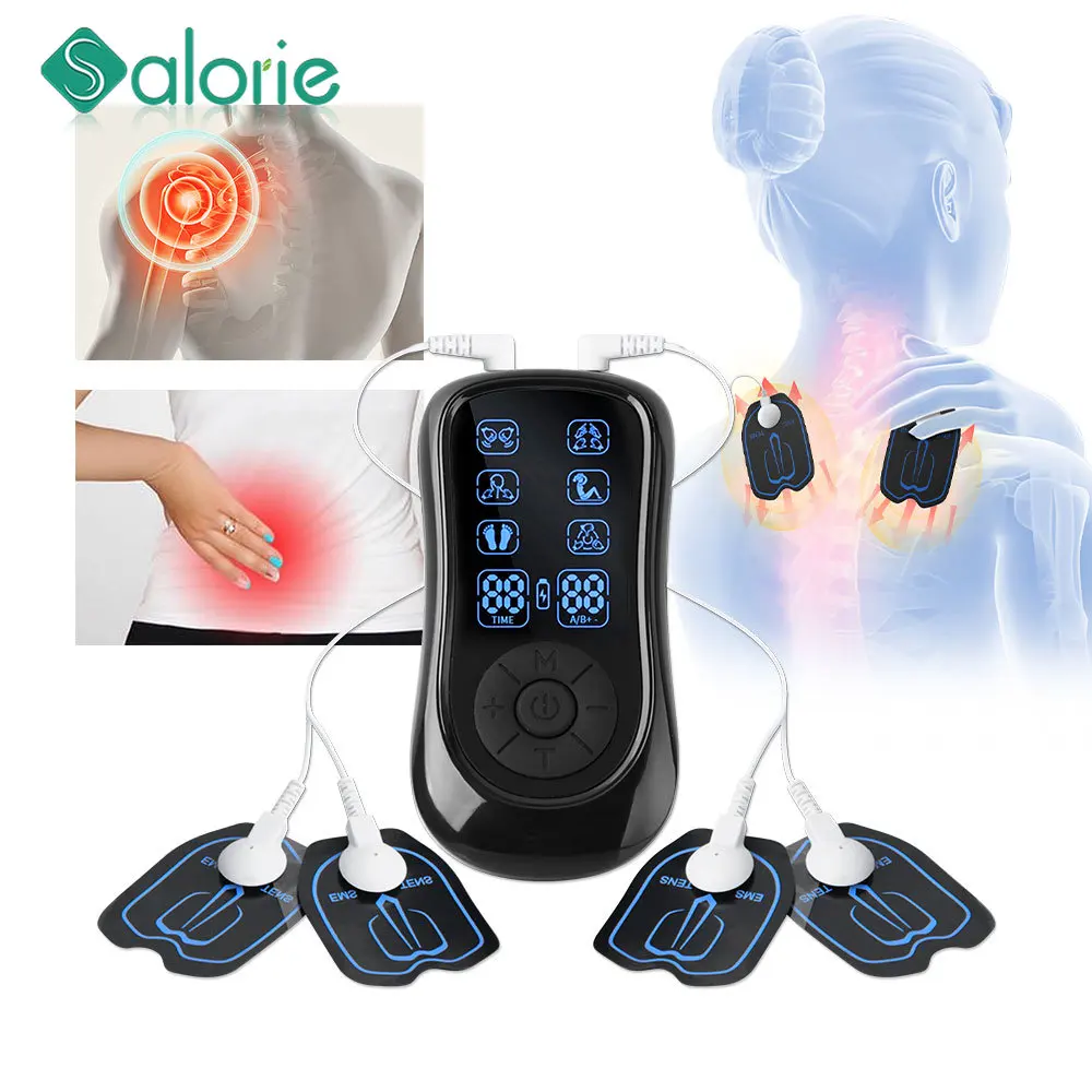 Tens Unit Muscle Stimulator Machine Dual Channel Electronic Pulse Body Massager Tens Ems Digital Therapy Machine Per Alleviare Il Dolore