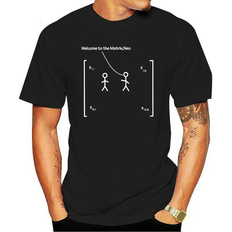 Matrici Math Linear Algebra Number Array Nerd Benvenuto Alla Maglietta Stampata Con Grafica Neo Summer Fashion Casual Short-Sleev