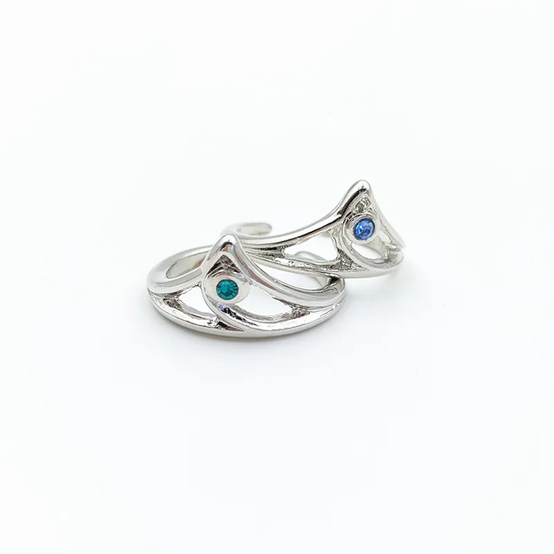 Gioco Intenance Sage Rings Jett Knife Green Blue Crystal Anelli Regolabili Per Donna Uomo Costume Puntelli Gioielli Cosplay In Metallo