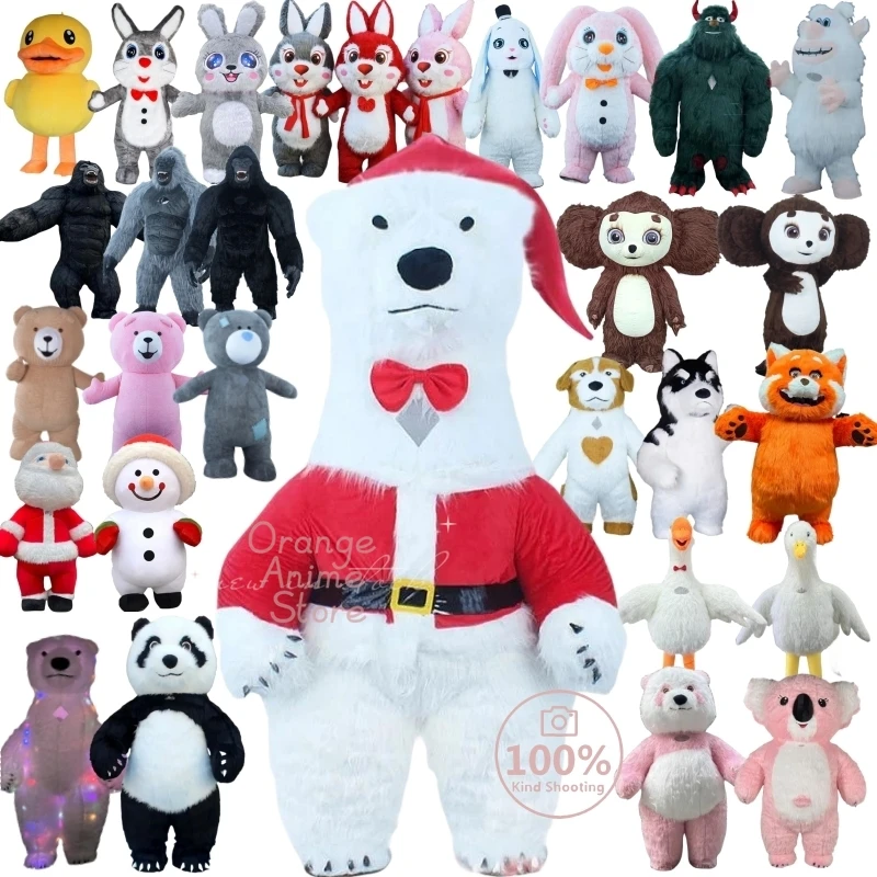 Indossabile Gonfiabile Gigante Panda Orso Polare Bambola Del Fumetto Abbigliamento Gonfiabile Bambola Di Coniglio Abbigliamento Mascotte Peluche Cospl