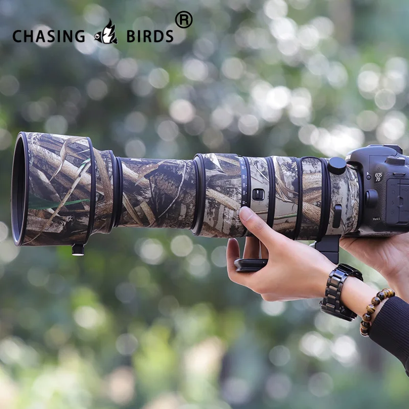 Chasing Birds Camouflage Lens Coat Per Sigma 60 600 Mm F4.5-6.3 Dg Os Hsm Copertura Protettiva Per Lenti Impermeabile E Antipioggia 60-600
