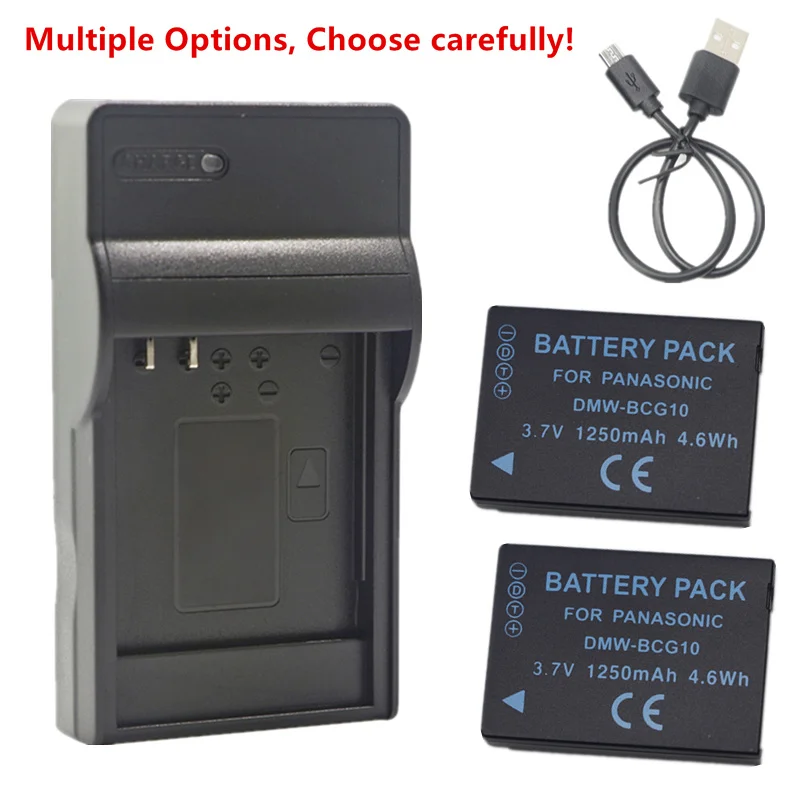 Dmw-Bcg10 Batteria O Caricabatterie Per Panasonic Dmc-Zr1 Zr3 Zs1 Zs3 Zs5 Zs6 Zs7 Zs8 Zs9 Zs10 Zs15 Zs19 Zs20 Zs25 Zx1 Zx3
