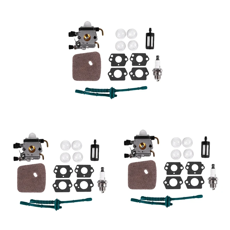 Carburatore 3X Per Carburatore Stihl Fs80-Stihl Fc55 Fc75 Fc85 Fs310 Fs38 Fs45 Fs45C Fs45L Fs46 Zama Carburatore (Fs80)