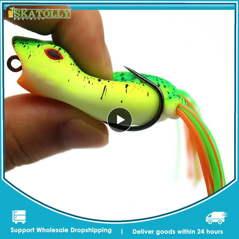 Esca Bionica Hit Water Thunder Frog Fishing Lure Silicone Luya Bait Catfish Tackle Thunderfrog Bait Dither Wiggler Fake Bait