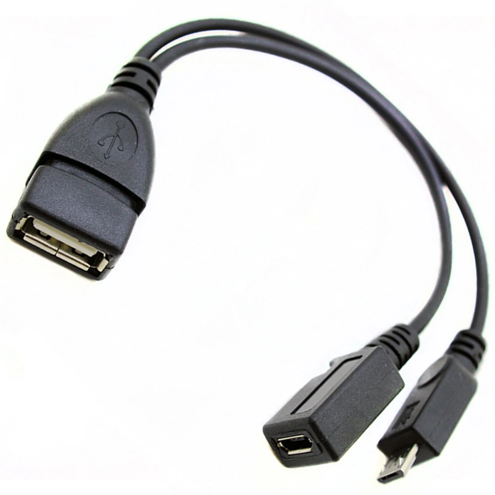 2 In 1 Micro Usb Host Power Y Splitter 20M Usb 2.0 Port Terminal Adapter Cavo Otg Per Fire Tv 3 O 2Nd Gen Fire Stick