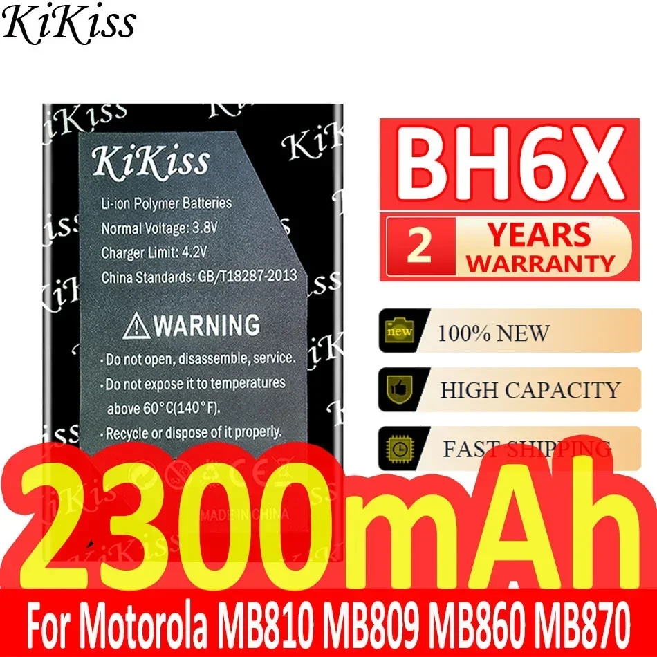2300Mah Kikiss Potente Batteria Bh6X Per Motorola Moto Mb810 Mb809 Atrix 4G Mb860 Mb870 Droid X2