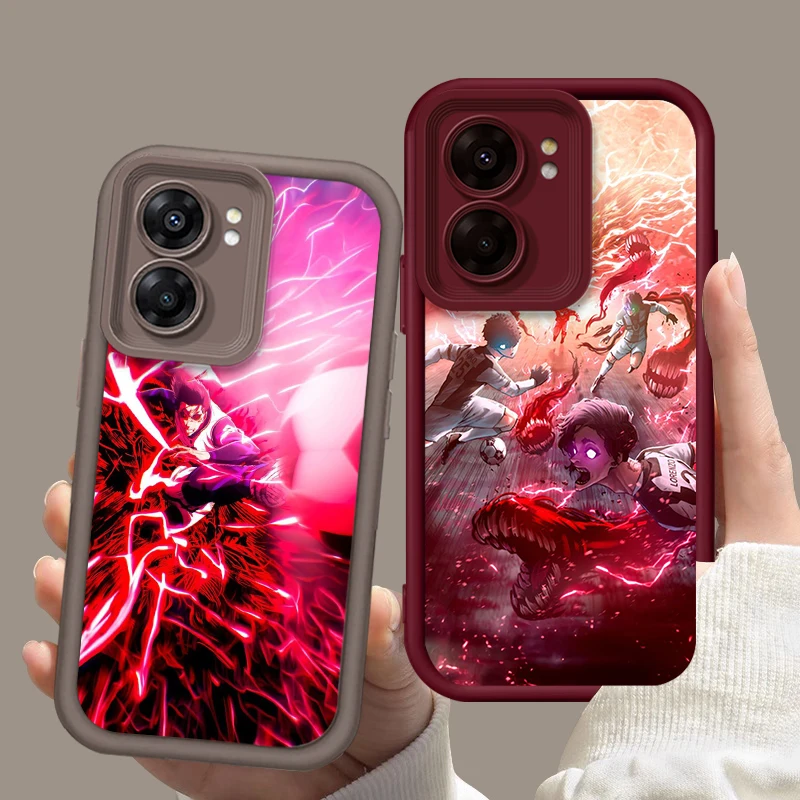 Blue Lock Anime Cartoon Eye Ladder Per Oppo Find X5 X3 A58 A57 A55 A53 A54 A92 A74 A78 A98 A16 A94 A76 A72 5G Funda Phone Case