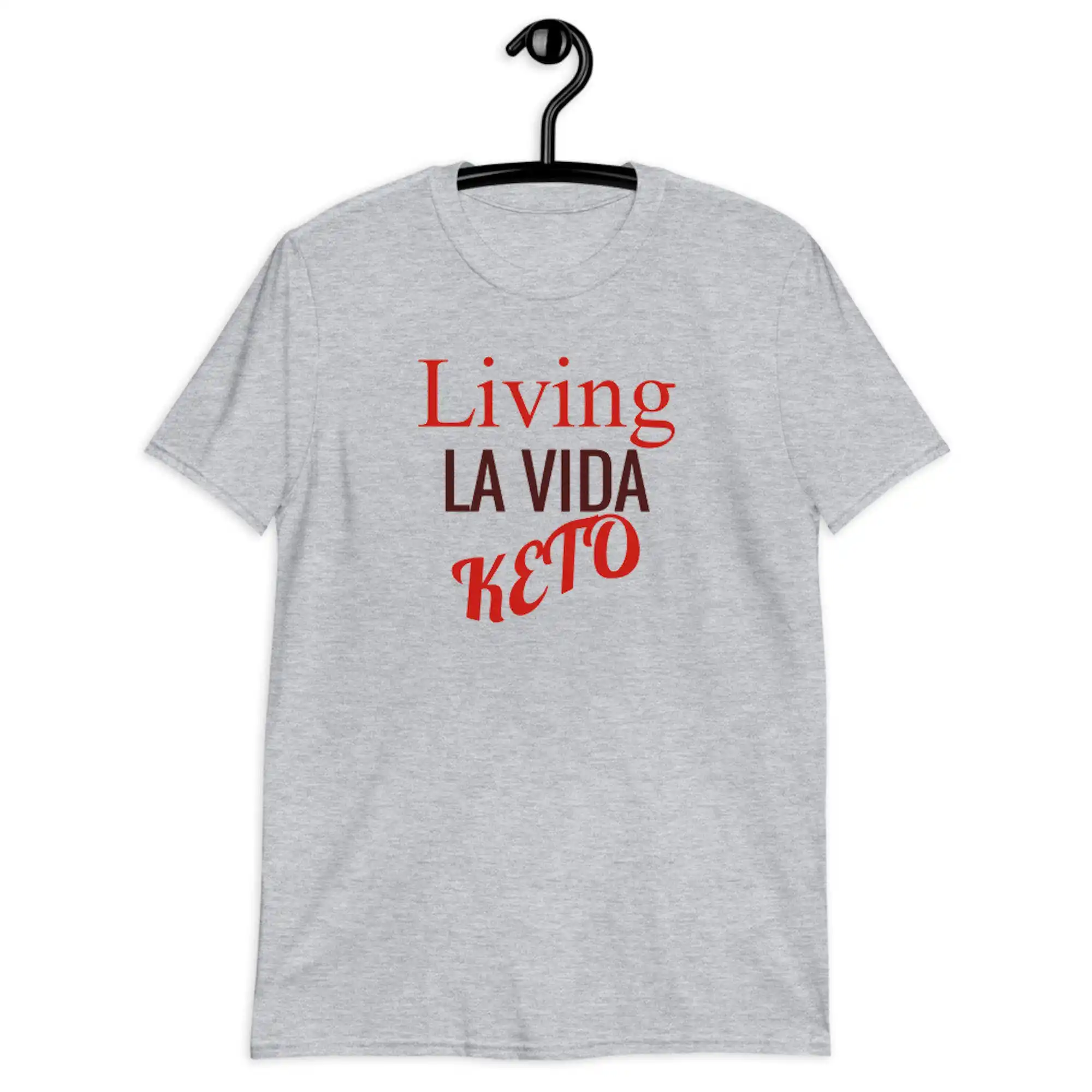 Living La Vida Keto Funny Dieters Gift T-Shirt Unisex A Maniche Corte