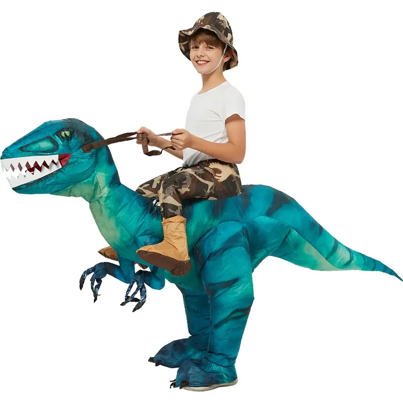 Simbok Halloween Costume Gonfiabile Per Bambini Divertente Cartoon Puppet Animal Mount Puntelli Tyrannosaurus Rex Dinosaur Clothes