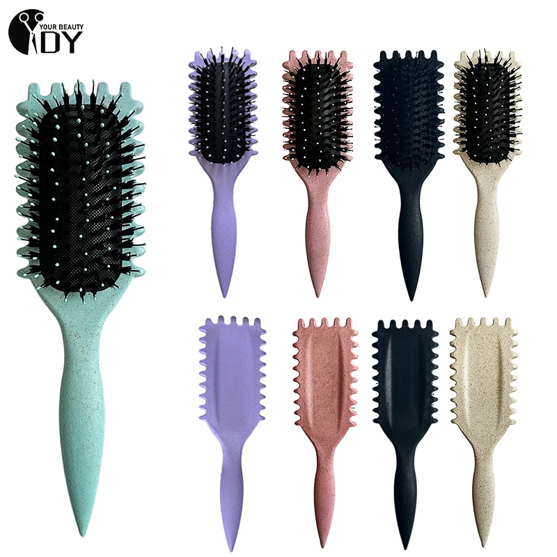 Hollow Comb Bounce Curl Define Styling Brush New Durable Smooth Hair Fluffy Comb Massage Antistatico Hollow Out Wet Curly Hair