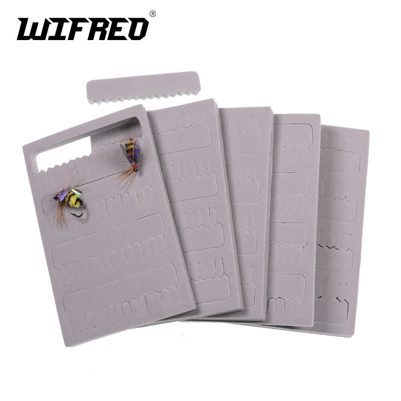 Wifreo 5Pcs Fishing Fly Holding Foam Con Supporto Adesivo Per Tackle Box Bag Lure Box Fly Case Diy