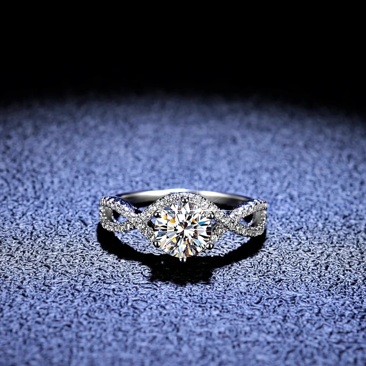 Luxury Pt950 Platinum Proposition Ring Real High Clarity D Color Diamond Moissanite Rings Wedding Band Jewelry For Women