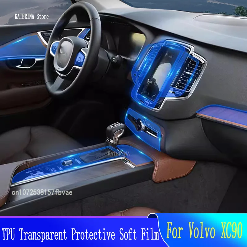 Per Volvo Xc90(2015-2021)Tpu Car Interior Gear Cruscotto Pellicola Protettiva Accessori Antigraffio Trasparenti