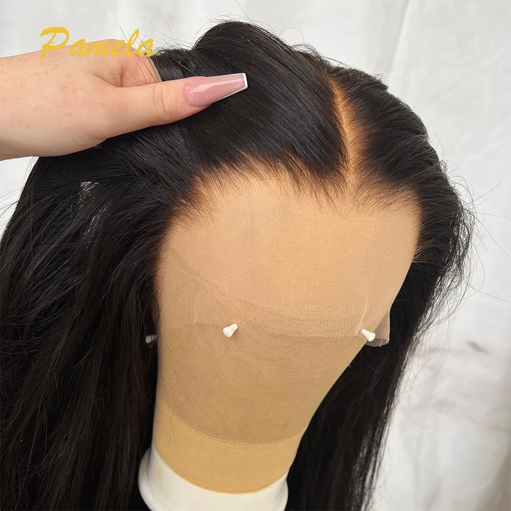 Doppi Nodi Sbiancati Disegnati Osso Dritto 360 Hd Frontale In Pizzo Trasparente Parrucche Glueless Per Capelli Umani Pre Pizzicate Pronte Da Indossare